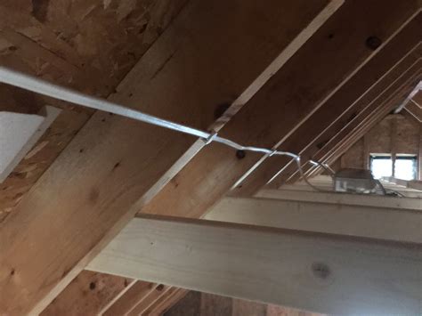 how to properly install junction box into rafter in attic|ac cable attic over rafters.